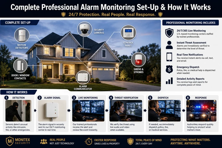 Complete Professional Alarm Monitoring Set-Up and How It Works