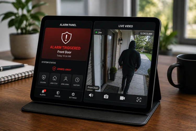 Integrated Alarm and Live Video Security Response