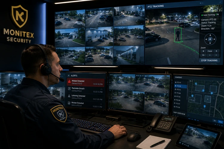 PTZ Motion Tracking Security Operations Center