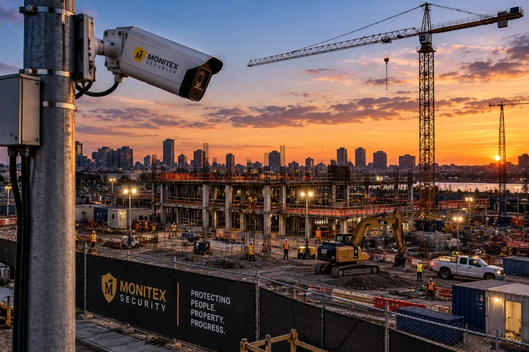 Monitex Construction Site Security Camera Monitoring wide aerial view