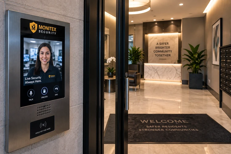 Monitex Remote Doorman Video Intercom Apartment Lobby